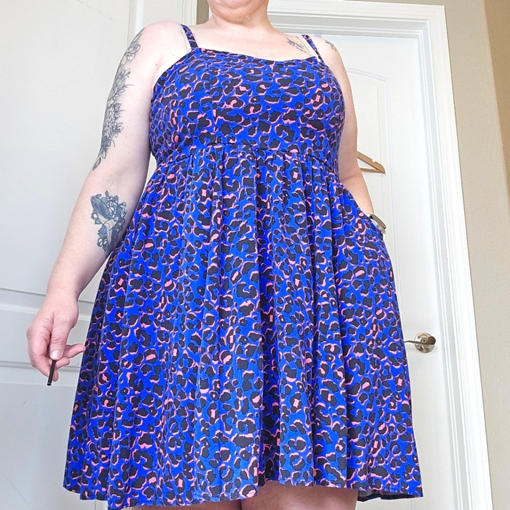 Torrid Sundress - Size 2 - Blue Leopard Print